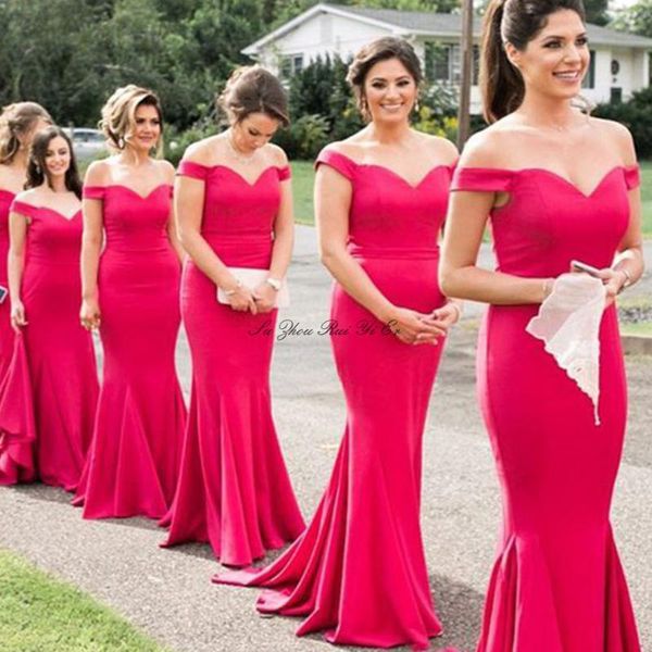 bridesmaid dress fuchsia satin dresses 2021 off shoulder mermaid godmother lace-up back long wedding guest for party, White;pink
bridesmaid dress fuchsia satin dresses 2021 off shoulder mermaid godmother lace-up back long wedding guest for party, White;pink