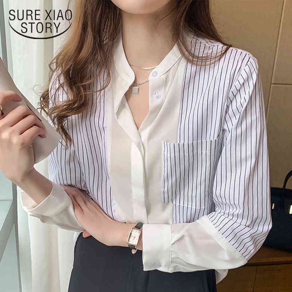 casual plus size long sleeve blouse autumn loose chiffon striped shirts women button cardigan ladies 10682 210415, White
casual plus size long sleeve blouse autumn loose chiffon striped shirts women button cardigan ladies 10682 210415, White