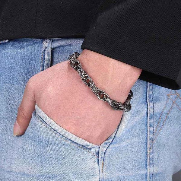 charm bracelets european and american fashion simple generous titanium steel bracelet men women personality jewelry gs0068, Golden;silver
charm bracelets european and american fashion simple generous titanium steel bracelet men women personality jewelry gs0068, Golden;silver