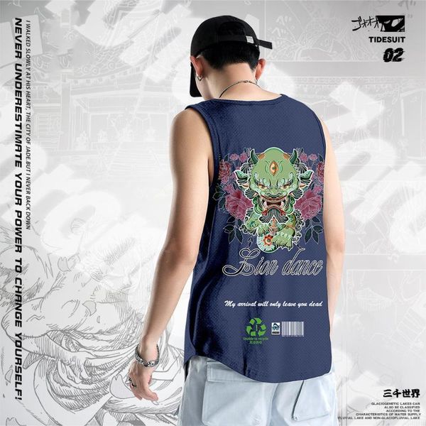 men' tank 2021 summer plus size men clothing printed singlets sleeveless fitness vest bodybuilding, White;black
men' tank 2021 summer plus size men clothing printed singlets sleeveless fitness vest bodybuilding, White;black
