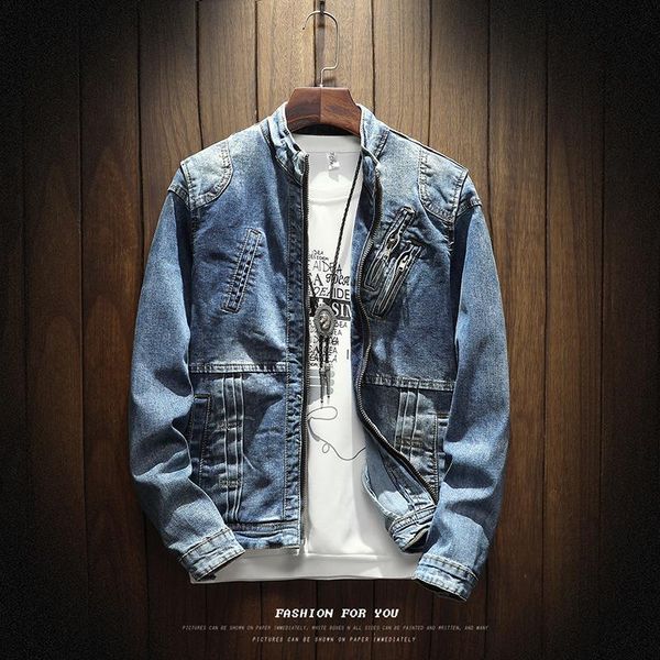 men's jackets mens autumn winter denim fashion casual slim coats for male moto&biker zipper boutique cowboy nvrq, Black;brown
men's jackets mens autumn winter denim fashion casual slim coats for male moto&biker zipper boutique cowboy nvrq, Black;brown