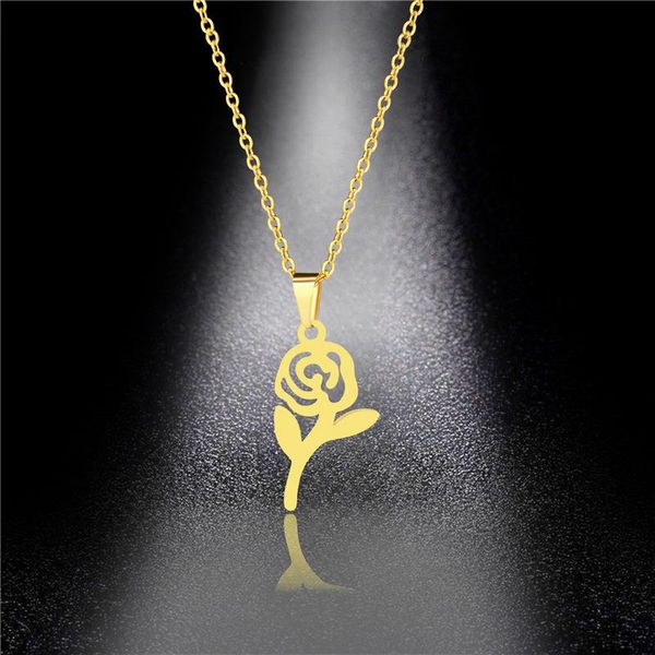 pendant necklaces korean fashion simple rose ins necklace cold style clavicle chain ladies accessories wholesale, Silver
pendant necklaces korean fashion simple rose ins necklace cold style clavicle chain ladies accessories wholesale, Silver