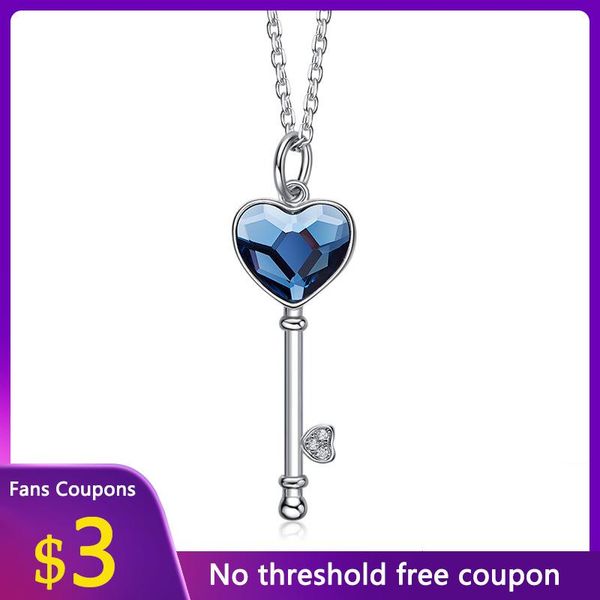 chains lynaccs silver 925 neckalce blue purple crystals fine heart key pendant sterling necklace for women party jewelry
chains lynaccs silver 925 neckalce blue purple crystals fine heart key pendant sterling necklace for women party jewelry
