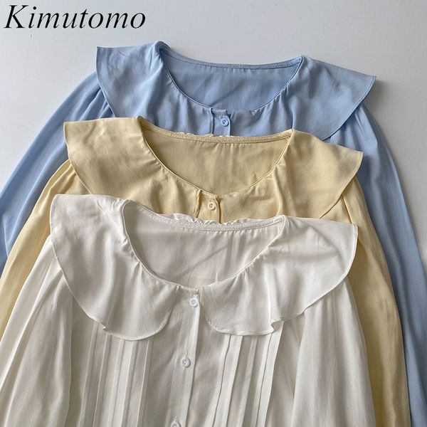 kimutomo elegant solid blouse women spring clothing female fashion turn-down collar long sleeve chic casual 210521, White
kimutomo elegant solid blouse women spring clothing female fashion turn-down collar long sleeve chic casual 210521, White