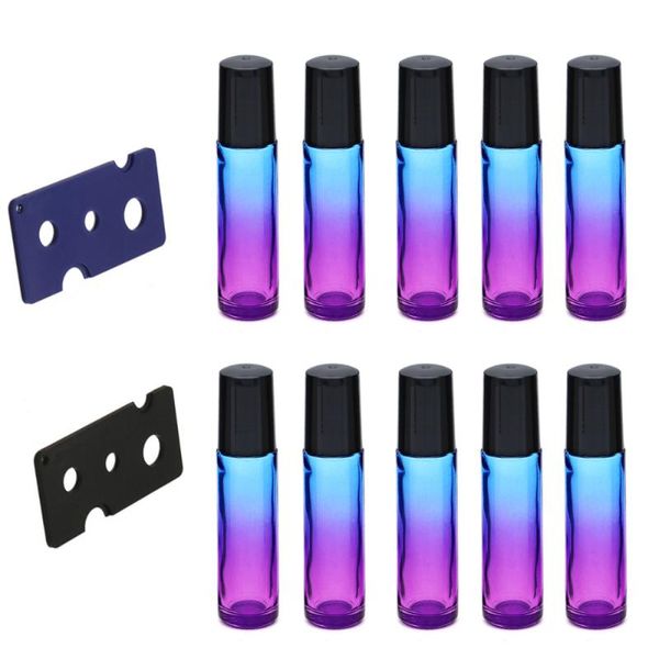 10pcs 10ml glass roller balls gradient bottles with 2pcs opener pry tool for essential oils perfume bottle (blue and purp storage & jars
10pcs 10ml glass roller balls gradient bottles with 2pcs opener pry tool for essential oils perfume bottle (blue and purp storage & jars