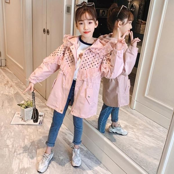 coat children's trench coats girls mid-length clothing autumn lace cute dot print windbreaker teenage hooded clothes 4-14yrs, Blue;gray
coat children's trench coats girls mid-length clothing autumn lace cute dot print windbreaker teenage hooded clothes 4-14yrs, Blue;gray