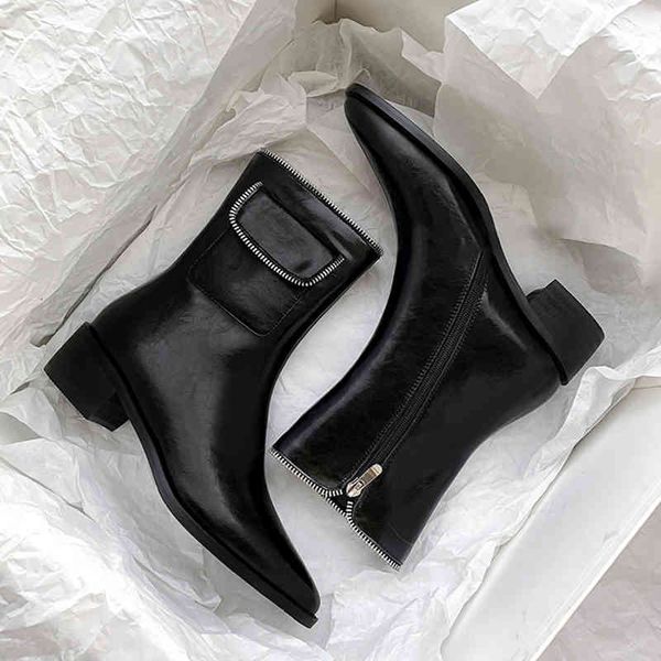 dress shoes women's ankle boots pointed toe 2021 autumn winter mid heels fashion zipper warm short gladiator designer hmu3, Black
dress shoes women's ankle boots pointed toe 2021 autumn winter mid heels fashion zipper warm short gladiator designer hmu3, Black