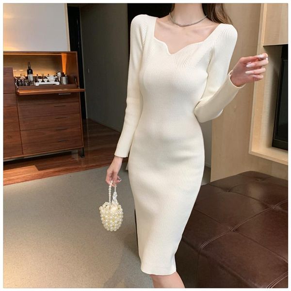 casual dresses french temperament slim pullover knitted dress mid-length bodycon bottoming sweater female autumn winter for women, Black;gray
casual dresses french temperament slim pullover knitted dress mid-length bodycon bottoming sweater female autumn winter for women, Black;gray