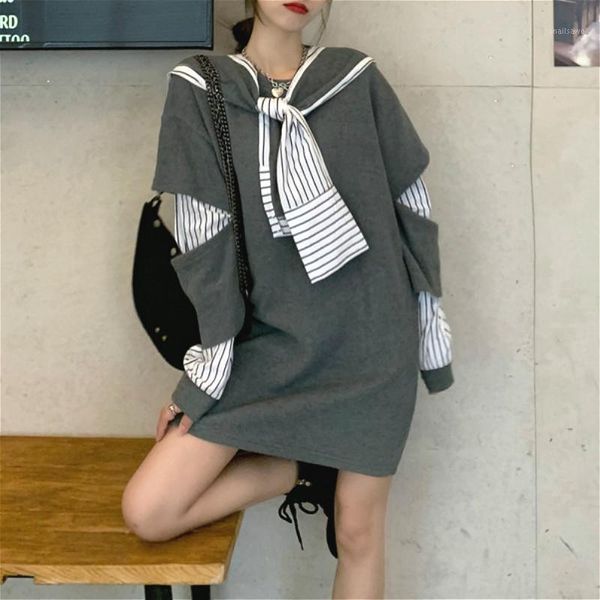 casual dresses striped hoodie dress women sweet designer mini female o-neck long sleeve elegant one-piece korean 2021 autumn, Black;gray
casual dresses striped hoodie dress women sweet designer mini female o-neck long sleeve elegant one-piece korean 2021 autumn, Black;gray