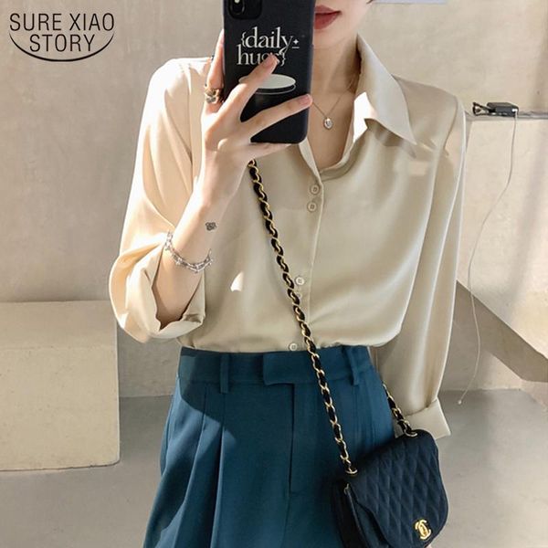 women's blouses & shirts french fashion vintage blouse solid 4 colors lapel silk satin long sleeve women ladies 11045, White
women's blouses & shirts french fashion vintage blouse solid 4 colors lapel silk satin long sleeve women ladies 11045, White