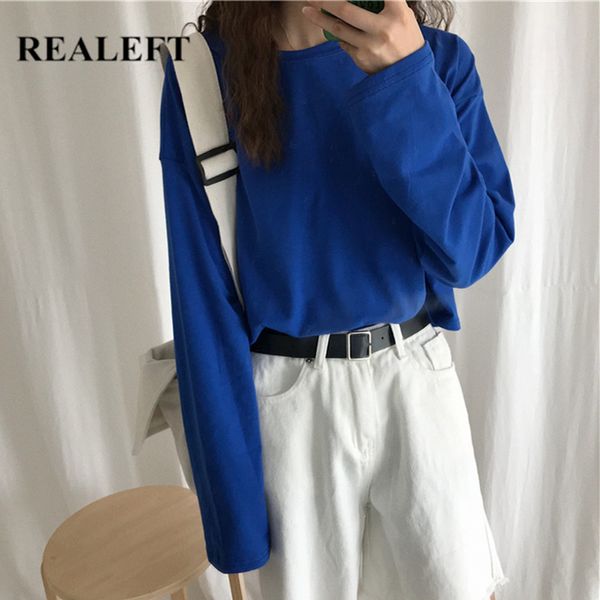autumn simple o-neck women's t-shirts solid long sleeve multi colors short basic bottoming female 210428, White
autumn simple o-neck women's t-shirts solid long sleeve multi colors short basic bottoming female 210428, White