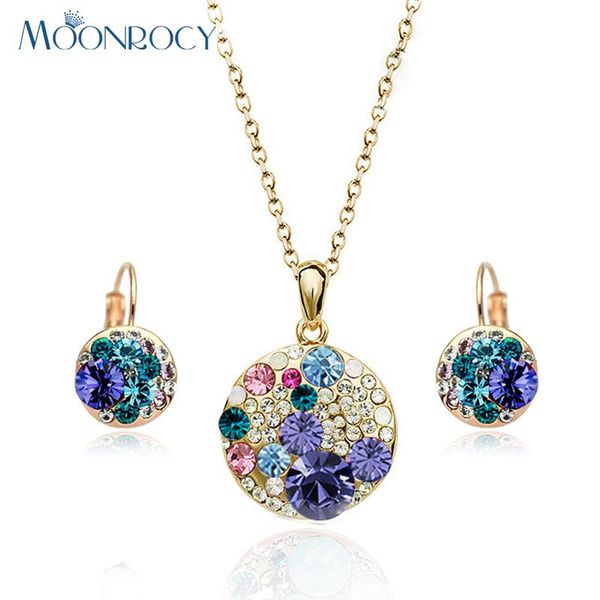 earrings & necklace moonrocy fashion crystal and jewelry set rose color purple for women gift, Silver
earrings & necklace moonrocy fashion crystal and jewelry set rose color purple for women gift, Silver