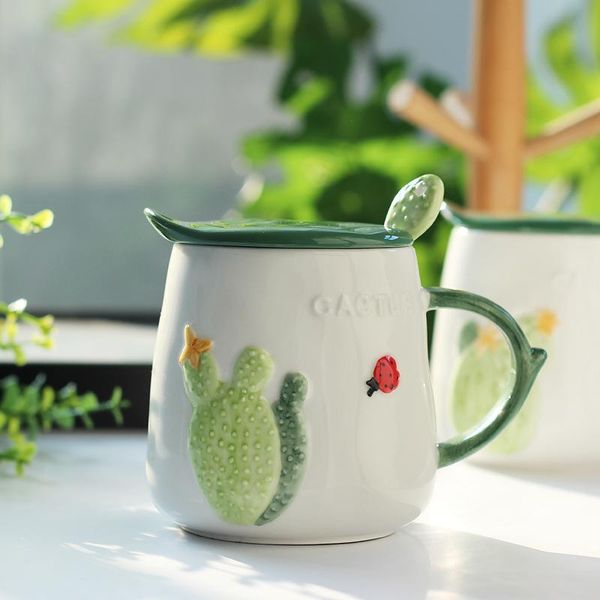 450ml creative cactus ceramic mug with spoon coffee cup lovely water milk breakfast mugs
450ml creative cactus ceramic mug with spoon coffee cup lovely water milk breakfast mugs