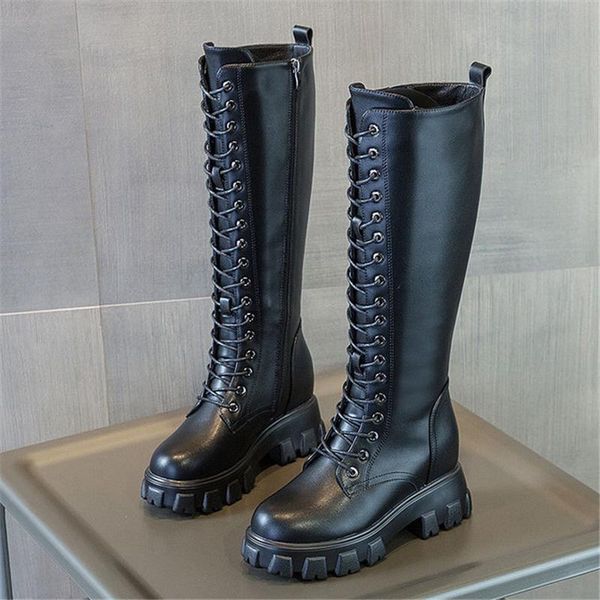 boots women knee high leather long boot platform heel autumn winter side zipper fashion lady shoes handmade knight, Black
boots women knee high leather long boot platform heel autumn winter side zipper fashion lady shoes handmade knight, Black