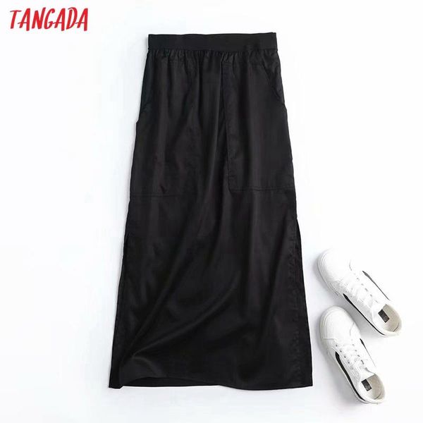 skirts tangada women black long cotton skirt pocket vintage strethy waist office ladies elegant chic 4c79
skirts tangada women black long cotton skirt pocket vintage strethy waist office ladies elegant chic 4c79