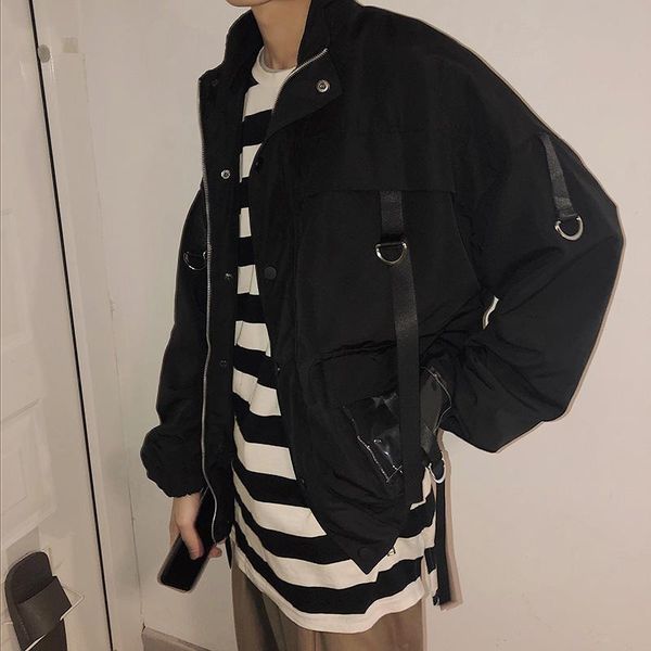 men's jackets men streetwear mulit-pockets ribbons jacket windbreaker harajuku black purple hip hop hipster cargo outwear coats, Black;brown
men's jackets men streetwear mulit-pockets ribbons jacket windbreaker harajuku black purple hip hop hipster cargo outwear coats, Black;brown