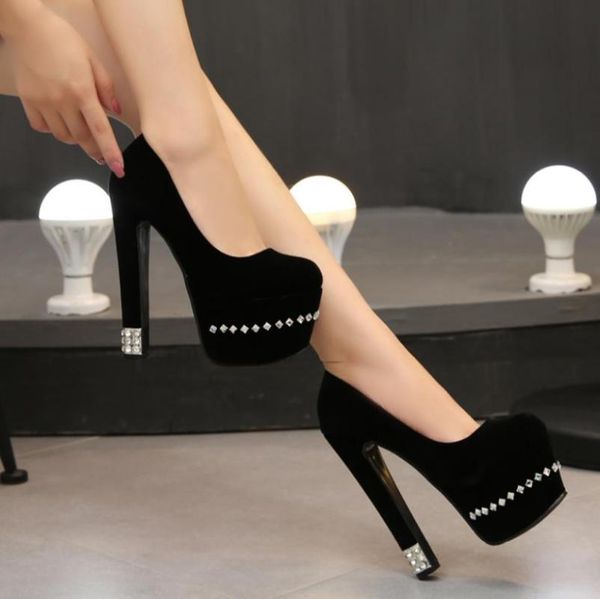 dress shoes 2021 spring and fall style 15cm ultra high with water diamond temperament versatile women's, Black
dress shoes 2021 spring and fall style 15cm ultra high with water diamond temperament versatile women's, Black