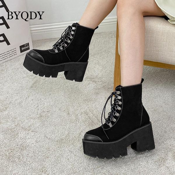 boots byqdy fashion platform for woman chunky punk suede leather gothic shoes nightclub lace up back zipper footwear plus 41, Black
boots byqdy fashion platform for woman chunky punk suede leather gothic shoes nightclub lace up back zipper footwear plus 41, Black