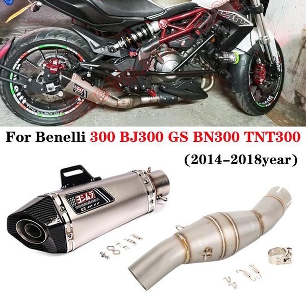 motorcycle exhaust system for benelli 300 bj300 bn300 tnt300 2014-2021 year tube middle link pipe modified 51mm yoshimura muffler
motorcycle exhaust system for benelli 300 bj300 bn300 tnt300 2014-2021 year tube middle link pipe modified 51mm yoshimura muffler
