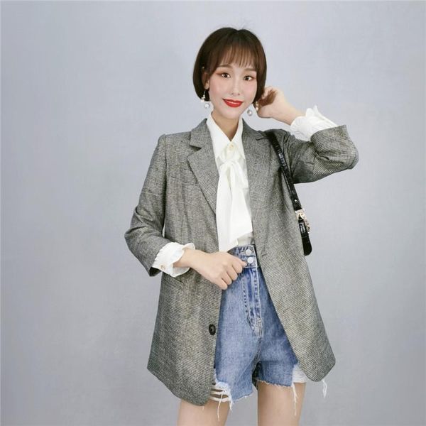 women's suits & blazers 2021 shopping mall cabinet removal brand spring and autumn straight tube leisure simple thousand bird lattice k, White;black
women's suits & blazers 2021 shopping mall cabinet removal brand spring and autumn straight tube leisure simple thousand bird lattice k, White;black
