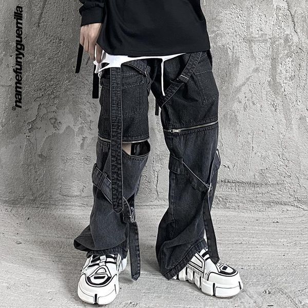 men's jeans namefunyguerrilla high street retro patchwork trousers shorts vintage cargo pants baggy hip hop 2097, Blue
men's jeans namefunyguerrilla high street retro patchwork trousers shorts vintage cargo pants baggy hip hop 2097, Blue