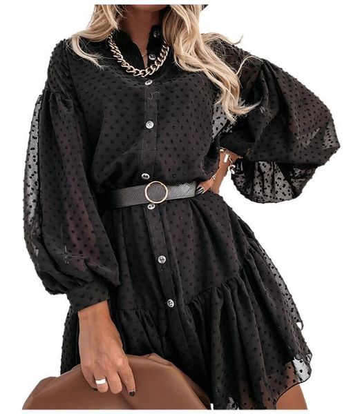 casual dresses 2021 autumn and winter style black puff sleeve polka dot party elegant long-sleeved ruffled mini dress shirt, Black;gray
casual dresses 2021 autumn and winter style black puff sleeve polka dot party elegant long-sleeved ruffled mini dress shirt, Black;gray