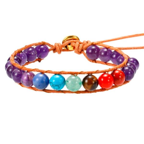 beaded, strands sunyik natural crystal 7 chakra stone beads leather wrap handmade bracelet adjustable charm bangle, Black
beaded, strands sunyik natural crystal 7 chakra stone beads leather wrap handmade bracelet adjustable charm bangle, Black