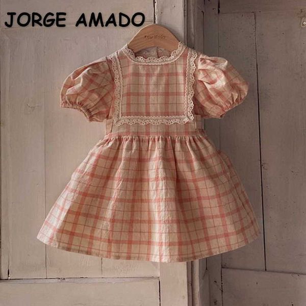 korean style summer kids girls dresses orange plaid lace collar short puff sleeves with sashes children clothes e405 210610, Red;yellow
korean style summer kids girls dresses orange plaid lace collar short puff sleeves with sashes children clothes e405 210610, Red;yellow