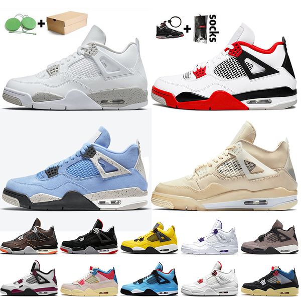 with box basketball shoes women men jumpman 4 4s white oreo fire red university blue sail taupe haze trainers sports sneakers
with box basketball shoes women men jumpman 4 4s white oreo fire red university blue sail taupe haze trainers sports sneakers