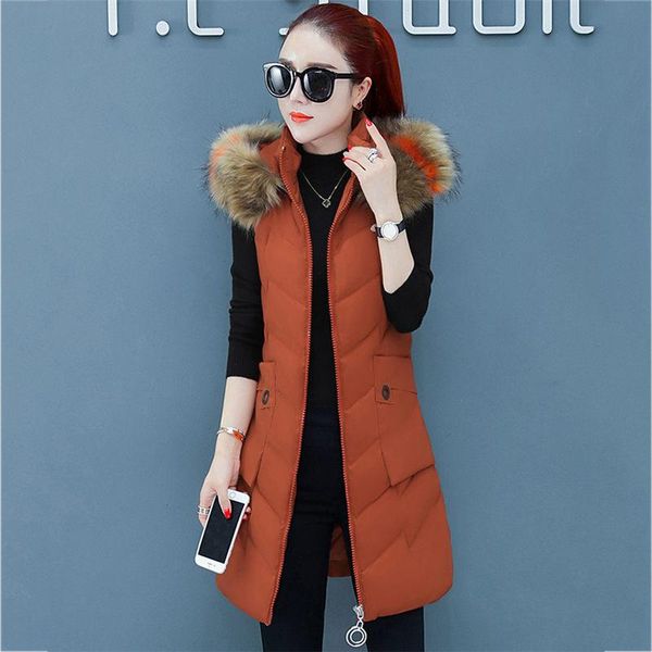 women's vests autumn and winter waistcoat korean down cotton vest female 2021 long slim large size fur collar sleeveless parka jacket f, Black;white
women's vests autumn and winter waistcoat korean down cotton vest female 2021 long slim large size fur collar sleeveless parka jacket f, Black;white