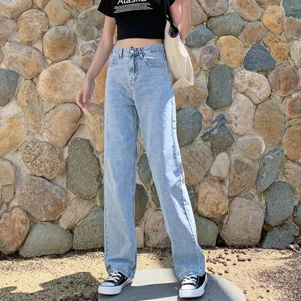 women's jeans yamdi slim pocket denim pants women high waist button woman solid vintage 2021 spring summer wide-leg pantalon, Blue
women's jeans yamdi slim pocket denim pants women high waist button woman solid vintage 2021 spring summer wide-leg pantalon, Blue