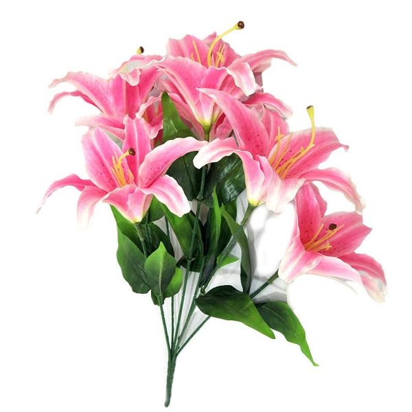 50cm 7 branch heads silk fake artificial flower lily flowers multicolor bridal bouquet wedding year home party adorn decorative & wreaths
50cm 7 branch heads silk fake artificial flower lily flowers multicolor bridal bouquet wedding year home party adorn decorative & wreaths