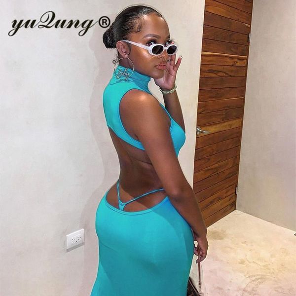 casual dresses yuqung women turtleneck backless sleeveless high split dress party club bodycon slit long maxi female clubwear, Black;gray
casual dresses yuqung women turtleneck backless sleeveless high split dress party club bodycon slit long maxi female clubwear, Black;gray