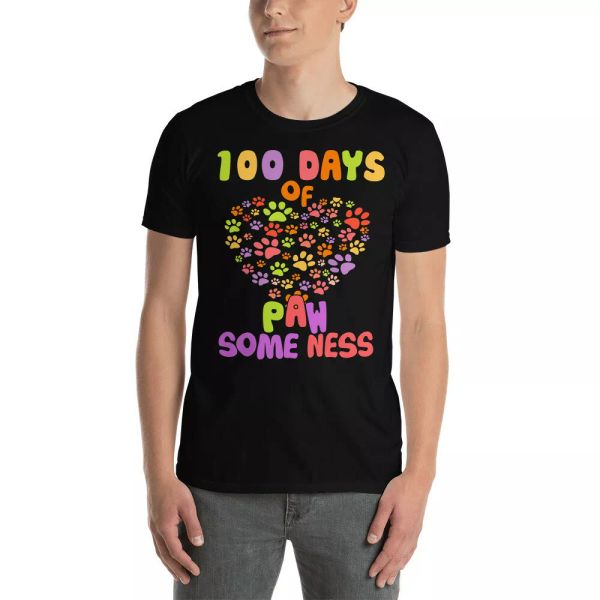 100 days of paw some ness funny 100th day of school dog paw animal lover t-shirt, White;black
100 days of paw some ness funny 100th day of school dog paw animal lover t-shirt, White;black