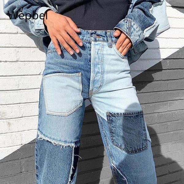 high waiste women jeans slim-fit assorted colors denim pants casual straight-leg female patchwork trousers women's, Blue
high waiste women jeans slim-fit assorted colors denim pants casual straight-leg female patchwork trousers women's, Blue