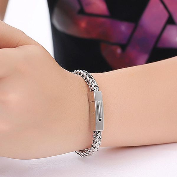 link, chain men bracelet hip hop steel gold stainless jewelry on hand gift for male accessories wholesale, Black
link, chain men bracelet hip hop steel gold stainless jewelry on hand gift for male accessories wholesale, Black