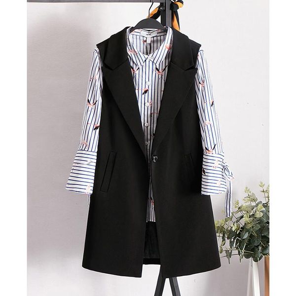 women's vests 2021 women vest medium and long spring autumn office lady waistcoat blazer sleeveless black casual lighweight coat fashio, Black;white
women's vests 2021 women vest medium and long spring autumn office lady waistcoat blazer sleeveless black casual lighweight coat fashio, Black;white