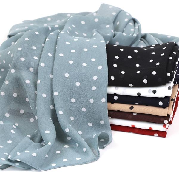 scarves 2021 chiffon muslim headscarf polka dot print square scarf hijab for women islamic turban headwrap malaysia bawal shawl, Blue;gray
scarves 2021 chiffon muslim headscarf polka dot print square scarf hijab for women islamic turban headwrap malaysia bawal shawl, Blue;gray