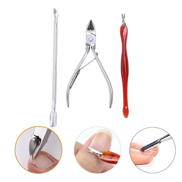 cuticle pushers 3pcs/lot stainless steel nail pusher set gel varnish remover spoon fork nipper cutter for dead skin clean manicure tool
cuticle pushers 3pcs/lot stainless steel nail pusher set gel varnish remover spoon fork nipper cutter for dead skin clean manicure tool