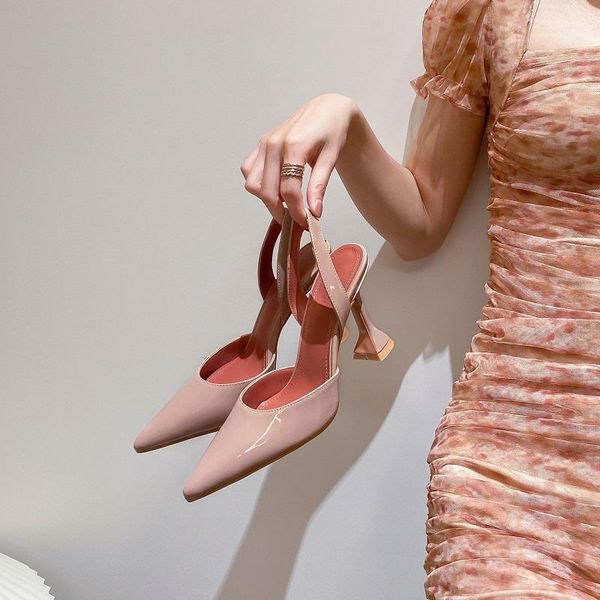 dress shoes summer pointed patent leather wine glass with high heel bride bridesmaid wedding simple banquet female sandals, Black
dress shoes summer pointed patent leather wine glass with high heel bride bridesmaid wedding simple banquet female sandals, Black