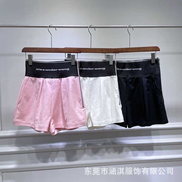 aw big wangjia letter rubber band webbing high waist side zipper shorts women's casual shorts, White;black
aw big wangjia letter rubber band webbing high waist side zipper shorts women's casual shorts, White;black