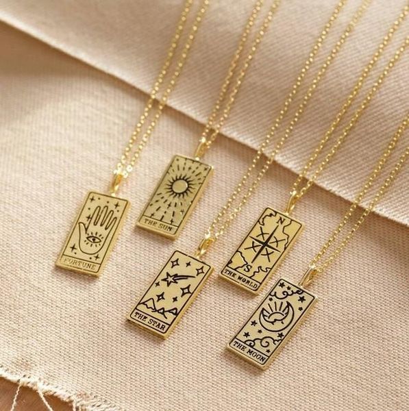 pendant necklaces fashion tarot card for women girls gold silver world sun moon heart necklace vintage jewelry gifts
pendant necklaces fashion tarot card for women girls gold silver world sun moon heart necklace vintage jewelry gifts