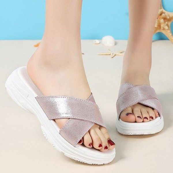 slippers women summer beach mid heels wedges shoes woman slides outdoor pu leather flatform sandalias mujer sapato feminino d788, Black
slippers women summer beach mid heels wedges shoes woman slides outdoor pu leather flatform sandalias mujer sapato feminino d788, Black