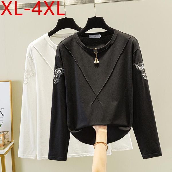 plus size t-shirt spring autumn women o neck butterfly long sleeve cotton large loose casual tees xl 2xl 3xl 4xl, Black
plus size t-shirt spring autumn women o neck butterfly long sleeve cotton large loose casual tees xl 2xl 3xl 4xl, Black