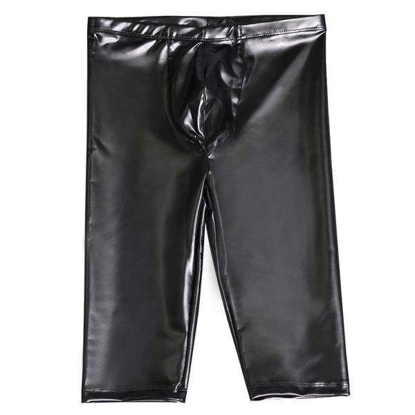 men faux leather pu casual skinny shorts five middle pants tight waterproof trunks cool fashion pirate low waist breeches men's, White;black
men faux leather pu casual skinny shorts five middle pants tight waterproof trunks cool fashion pirate low waist breeches men's, White;black