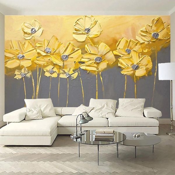 wallpapers custom po wallpaper modern fashion simple golden 3d oil painting flower mural living room tv background wall papel de parede
wallpapers custom po wallpaper modern fashion simple golden 3d oil painting flower mural living room tv background wall papel de parede