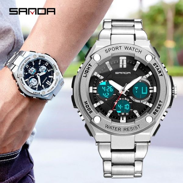 wristwatches men's three eyes dial watch dual display analog digital led steel belt watches male mechanical wrist clock reloj hombre ho, Slivery;brown
wristwatches men's three eyes dial watch dual display analog digital led steel belt watches male mechanical wrist clock reloj hombre ho, Slivery;brown
