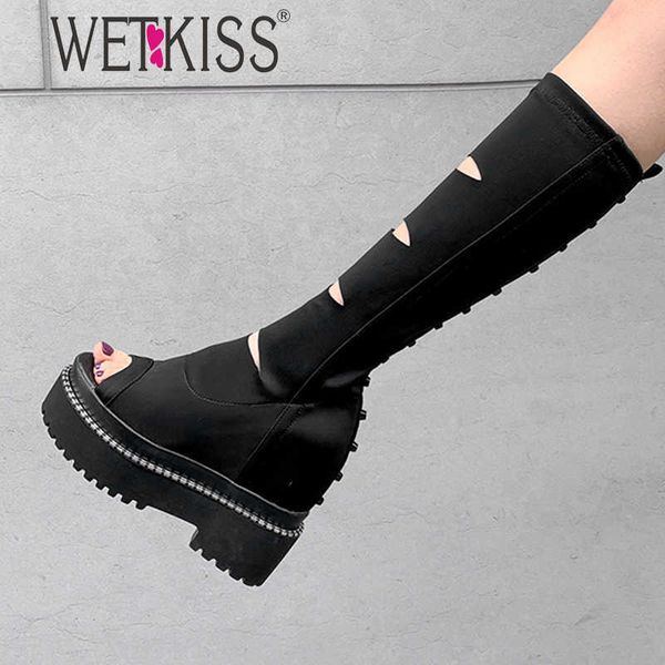 wetkiss fashion summer boots peep toe platform shoes woman height increasing knee boots wedges ankle booties rivets shoes women 210630, Black
wetkiss fashion summer boots peep toe platform shoes woman height increasing knee boots wedges ankle booties rivets shoes women 210630, Black