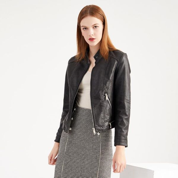 women's leather & faux women autumn winter jacket plus size velvet slim solid zippers motorcycle coat warm ladies outerwear for female, Black
women's leather & faux women autumn winter jacket plus size velvet slim solid zippers motorcycle coat warm ladies outerwear for female, Black