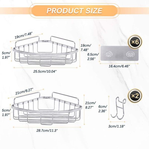2pcs bathroom corner shelf shower caddy shampoo self-adhesive kitchen organizer rack bracket spice storage bath accessory set
2pcs bathroom corner shelf shower caddy shampoo self-adhesive kitchen organizer rack bracket spice storage bath accessory set